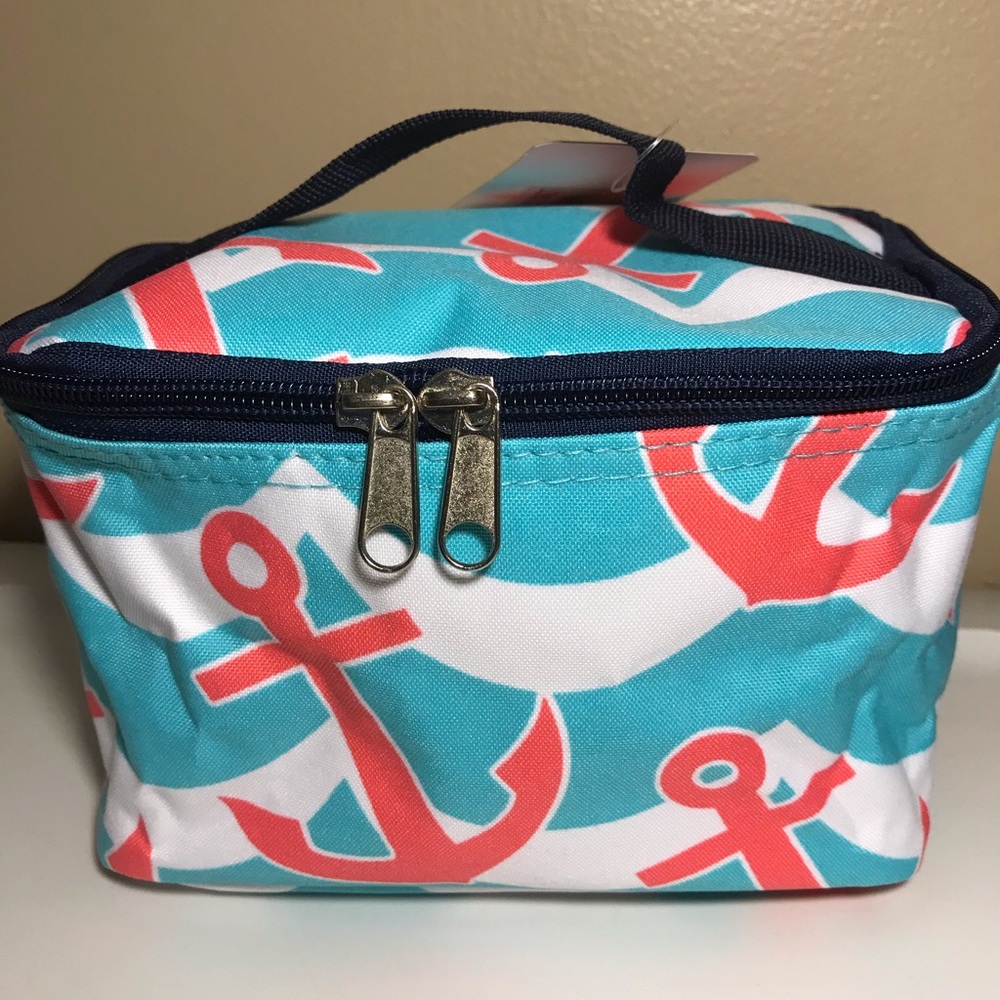 NGIL nautical prnt canvas makeup bag cosmetic case